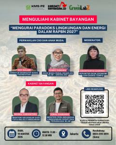 "Menguliahi" Kabinet Bayangan: RAPBN 2027 Belum Berorientasi pada Kebijakan Ekonomi Hijau