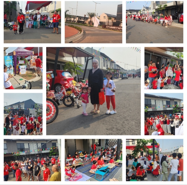 Semarak Kemeriahan Hari Kemerdekaan RI ke-81 Area Boulevard, Park serpong residence-Cluster cityzen park