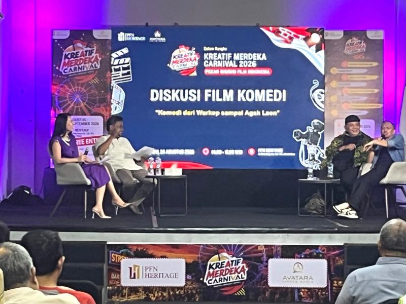 Kreatif Merdeka Carnival 2026: Tiga Tokoh Film Bahas Masa Depan Komedi Indonesia dari Warkop hingga Agak Laen