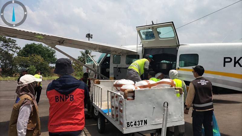Persiapan modifikasi cuaca di wilayah Lampung. (Foto: BNPB)