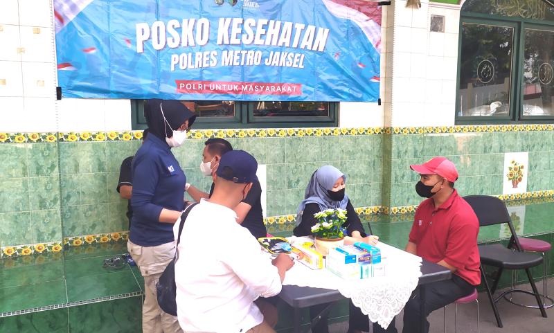 Cegah Dampak Abu Vulkanik, Polres Jaksel Buka Posko Kesehatan