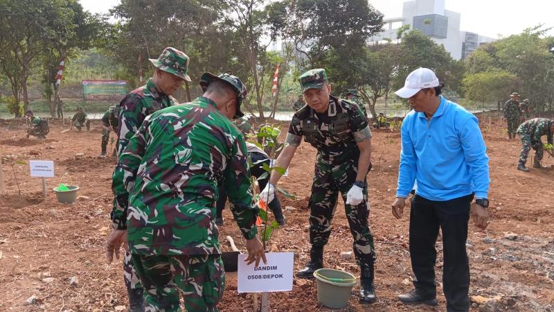 Tanam 2000 Pohon, Kodim 0508/Depok Perkuat Langkah Hadapi Dampak Perubahan Iklim