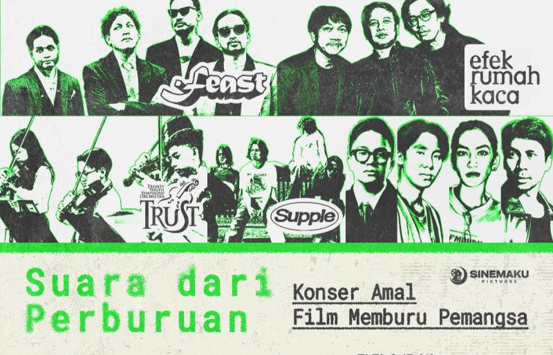 Bersama Feast, Efek Rumah Kaca hingga Trust Orchestra, Film Memburu Pemangsa Gelar Konser Amal