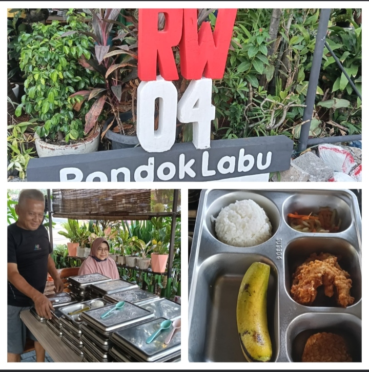 Pembagian Makanan Sehat untuk Ibu Hamil dan Menyusui Juga Balita di RW 04 Kelurahan Pondok Labu, Cilandak