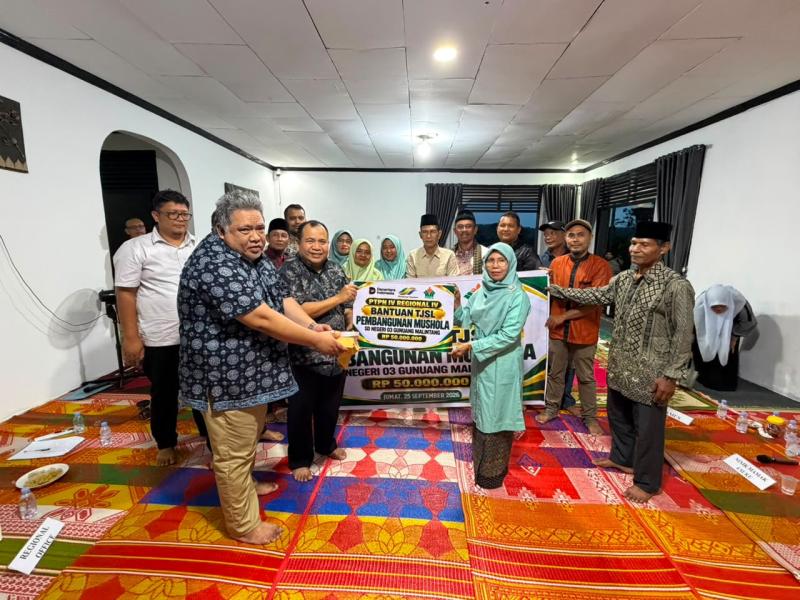 Dukung Pendidikan dan Pembinaan Karakter Siswa, PTPN IV Regional IV Bantu Pembangunan Mushola SDN 03 Gunuang Malintang