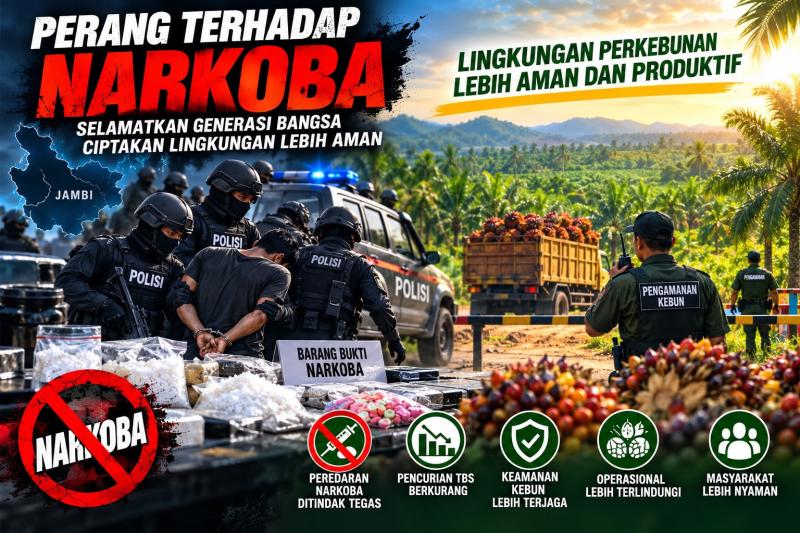 PTPN IV Regional IV Dukung Kapolri Berantas Narkoba Sampai ke Akar-akarnya