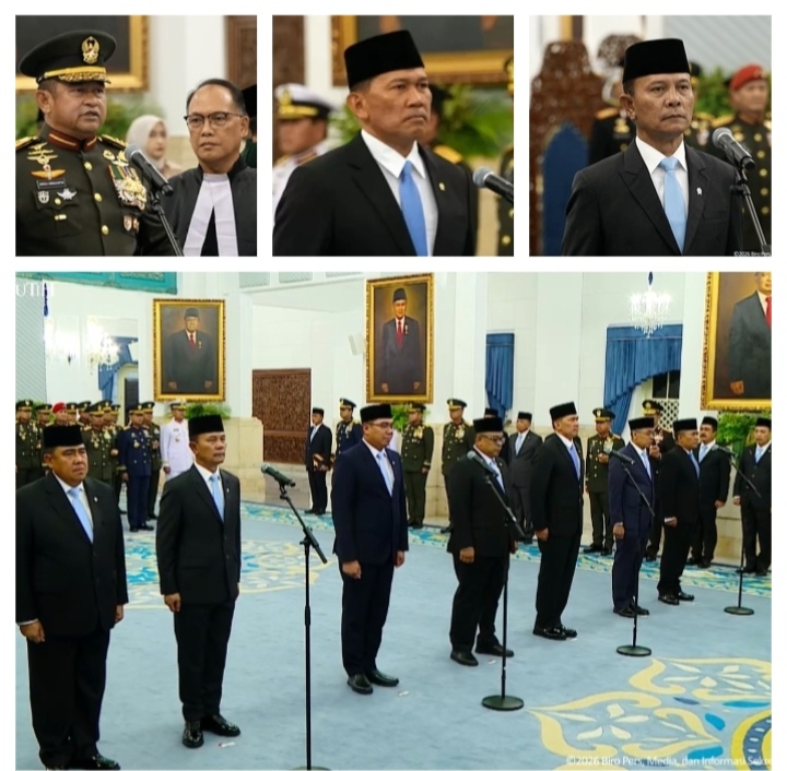 Presiden RI Prabowo Lantik Jenderal Maruli dan Sejumlah Pejabat TNI di Istana Negara
