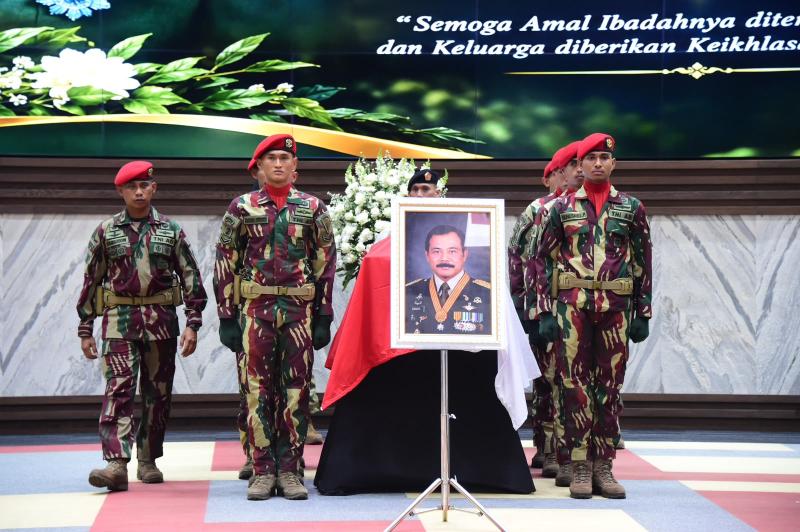 Rangkaian Penghormatan Terakhir TNI AD untuk Mantan Kasad Subagyo Hadi Siswoyo